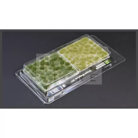 GAMERS GRASS GREEN MEADOW SET - Realisztikus fűcsomó szett diorámához 140 darab (4-6 mm self-adhesive - Green Meadow Set)