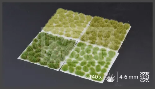 GAMERS GRASS GREEN MEADOW SET - Realisztikus fűcsomó szett diorámához 140 darab (4-6 mm self-adhesive - Green Meadow Set)