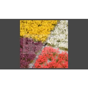   GAMERS GRASS MIXED FLOWER SET - Realisztikus virágcsomó szett diorámához 140 darab (4-6 mm self-adhesive - Mixed Flower Set)