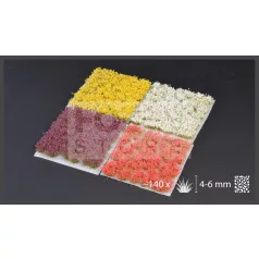   GAMERS GRASS MIXED FLOWER SET - Realisztikus virágcsomó szett diorámához 140 darab (4-6 mm self-adhesive - Mixed Flower Set)