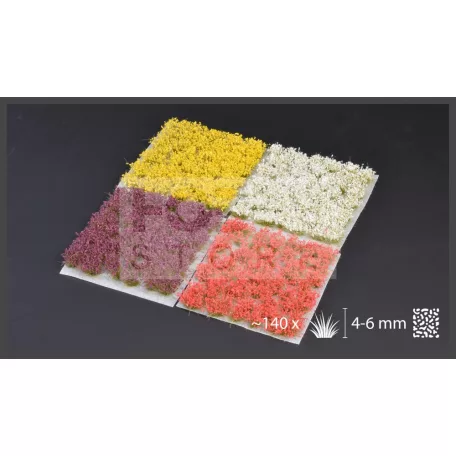 GAMERS GRASS MIXED FLOWER SET - Realisztikus virágcsomó szett diorámához 140 darab (4-6 mm self-adhesive - Mixed Flower Set)