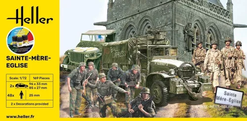 Heller Sainte-Mère-Eglise 1:72 Starter Kit dioráma készlet – Heller H52327