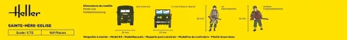 Heller Sainte-Mère-Eglise 1:72 Starter Kit dioráma készlet – Heller H52327