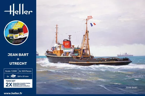Heller Twin Set Jean Bart + Utrecht 1:200 Starter Kit hadihajó makett – Heller H55602