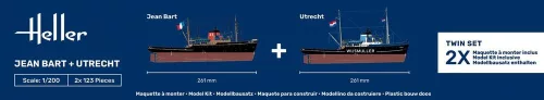 Heller Twin Set Jean Bart + Utrecht 1:200 Starter Kit hadihajó makett – Heller H55602