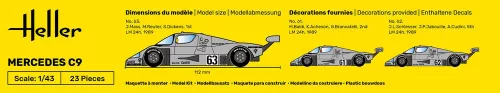 Heller Mercedes C9 1:43 Starter Kit autómakett – Heller H56107