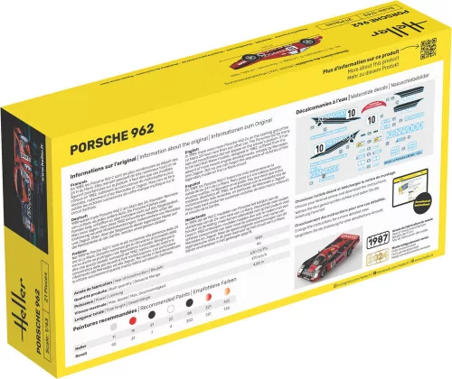 Heller Porsche 962 1:43 Starter Kit autómakett – Heller H56109