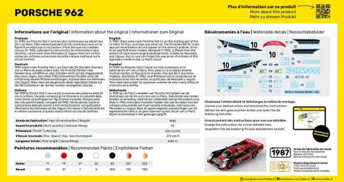 Heller Porsche 962 1:43 Starter Kit autómakett – Heller H56109