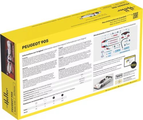 Heller Peugeot 905 1:43 Starter Kit autómakett – Heller H56110