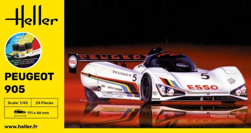 Heller Peugeot 905 1:43 Starter Kit autómakett – Heller H56110