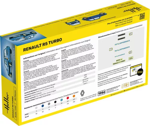 Heller Renault R5 Turbo 1:43 Starter Kit autómakett – Heller H56150