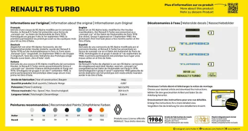 Heller Renault R5 Turbo 1:43 Starter Kit autómakett – Heller H56150