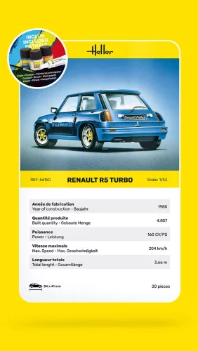 Heller Renault R5 Turbo 1:43 Starter Kit autómakett – Heller H56150