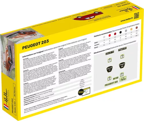 Heller Peugeot 203 1:43 Starter Kit autómakett – Heller H56160