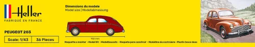 Heller Peugeot 203 1:43 Starter Kit autómakett – Heller H56160
