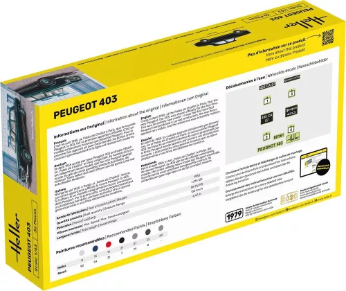 Heller Peugeot 403 1:43 Starter Kit autómakett – Heller H56161