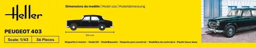 Heller Peugeot 403 1:43 Starter Kit autómakett – Heller H56161