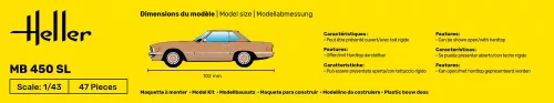 Heller MB 450 SL 1:43 Starter Kit autómakett – Heller H56171