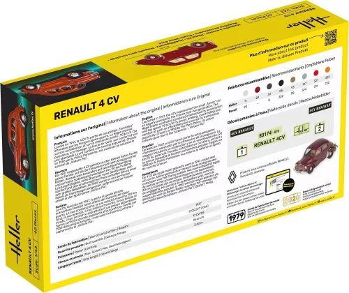 Heller Renault 4 CV 1:43 Starter Kit autómakett – Heller H56174