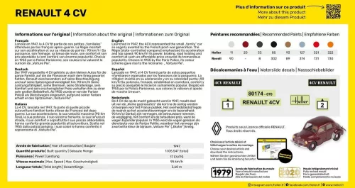 Heller Renault 4 CV 1:43 Starter Kit autómakett – Heller H56174