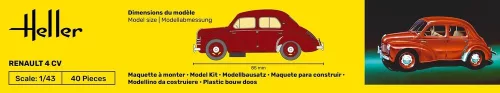 Heller Renault 4 CV 1:43 Starter Kit autómakett – Heller H56174