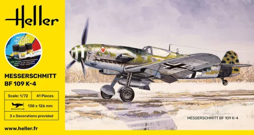Heller Messerschmitt Bf 109 K-4 1:72 Starter Kit repülőgép makett – Heller H56229