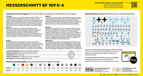 Heller Messerschmitt Bf 109 K-4 1:72 Starter Kit repülőgép makett – Heller H56229