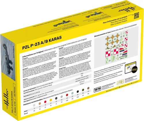 Heller PZL 23 Karas 1:72 Starter Kit repülőgép makett – Heller H56247