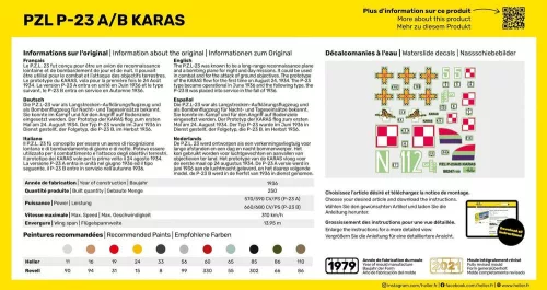 Heller PZL 23 Karas 1:72 Starter Kit repülőgép makett – Heller H56247