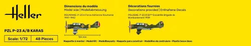 Heller PZL 23 Karas 1:72 Starter Kit repülőgép makett – Heller H56247