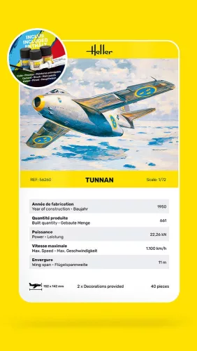 Heller Tunnan 1:72 Starter Kit repülőgép makett – Heller H56260