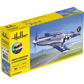 Heller P-51 Mustang 1:72 Starter Kit repülőgép makett – Heller H56268