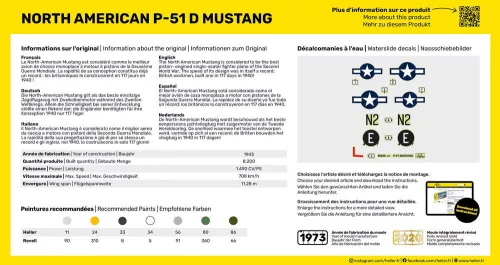 Heller P-51 Mustang 1:72 Starter Kit repülőgép makett – Heller H56268
