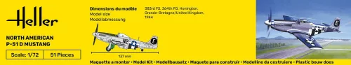 Heller P-51 Mustang 1:72 Starter Kit repülőgép makett – Heller H56268