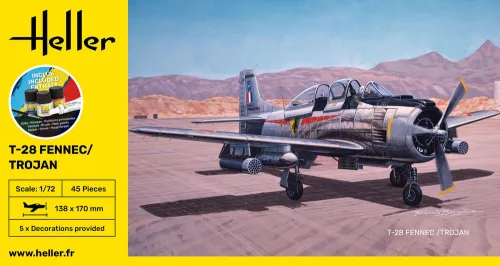 Heller T-28 Fennec / Trojan 1:72 Starter Kit repülőgép makett – Heller H56279