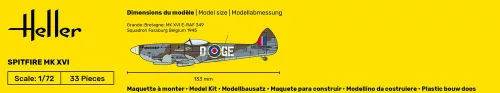 Heller Spitfire 1:72 Starter Kit repülőgép makett – Heller H56282