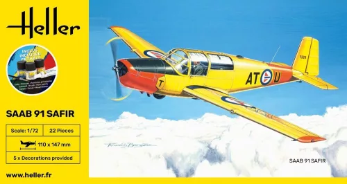 Heller SAFIR 91 1:72 Starter Kit repülőgép makett – Heller H56287