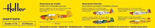 Heller SAFIR 91 1:72 Starter Kit repülőgép makett – Heller H56287