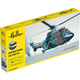 Heller Super Puma AS 332 M1 1:72 Starter Kit helikopter makett – Heller H56367