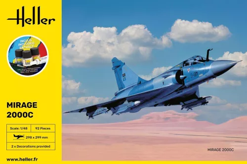 Heller Mirage 2000 C 1:48 Starter Kit repülőgép makett – Heller H56426
