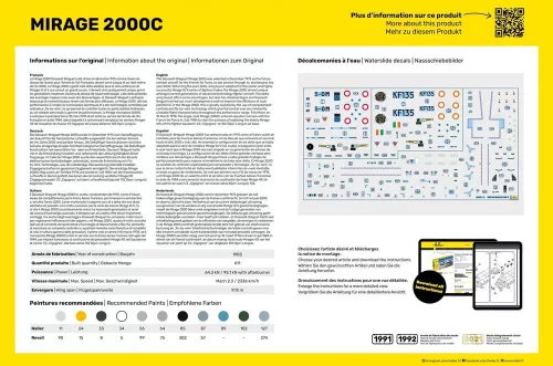 Heller Mirage 2000 C 1:48 Starter Kit repülőgép makett – Heller H56426