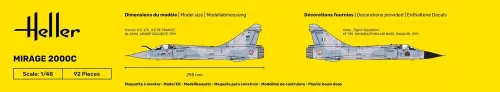 Heller Mirage 2000 C 1:48 Starter Kit repülőgép makett – Heller H56426