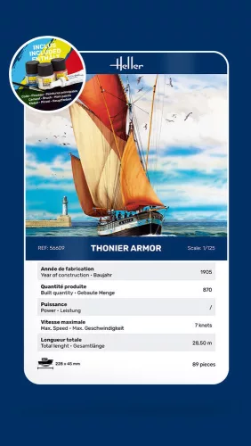 Heller Thonier Armor 1:125 Starter Kit vitorláshajó makett – Heller H56609