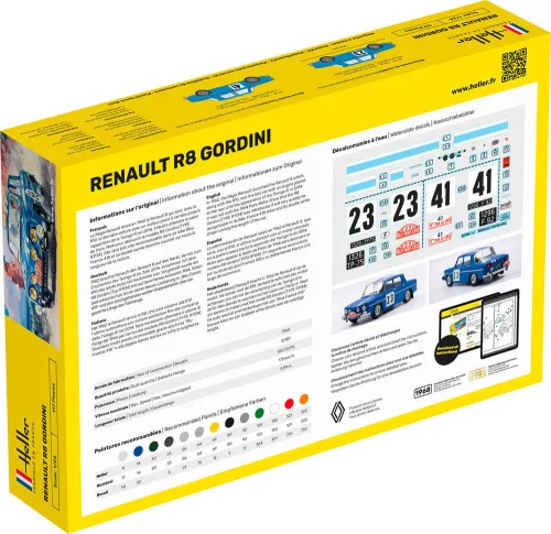 Heller Renault R8 Gordini 1:24 Starter Kit autómakett – Heller H56700