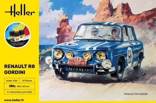 Heller Renault R8 Gordini 1:24 Starter Kit autómakett – Heller H56700