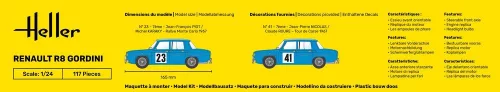 Heller Renault R8 Gordini 1:24 Starter Kit autómakett – Heller H56700