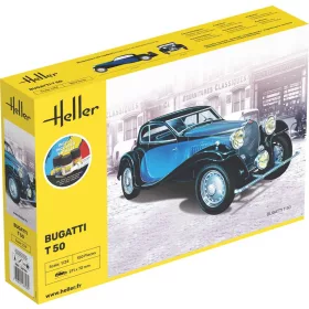 Heller Bugatti T 50 1:24 Starter Kit autómakett – Heller H56706