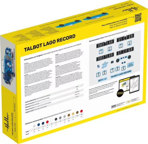 Heller Talbot Lago Record 1:24 Starter Kit autómakett – Heller H56711