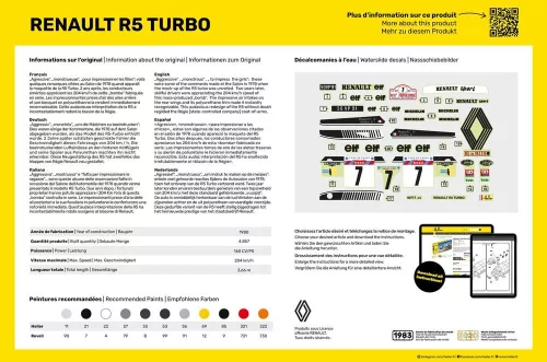 Heller Renault R5 Turbo 1:24 Starter Kit autómakett – Heller H56717