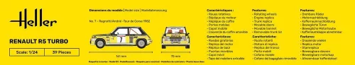 Heller Renault R5 Turbo 1:24 Starter Kit autómakett – Heller H56717
